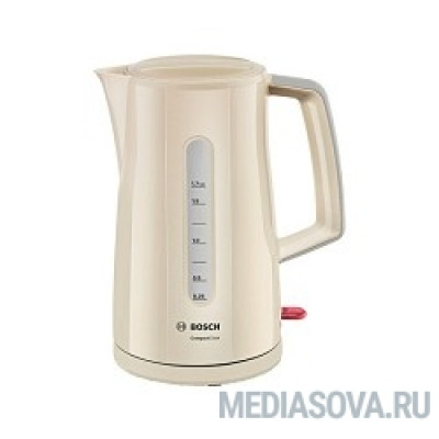  BOSCH TWK3A017 Чайник, Мощность 2400Вт, 1,7 л, бежевый