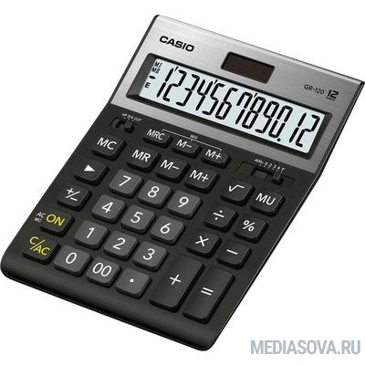  Калькулятор настольный CASIO GR-120 черный Калькулятор, 12-разрядный [1086913]