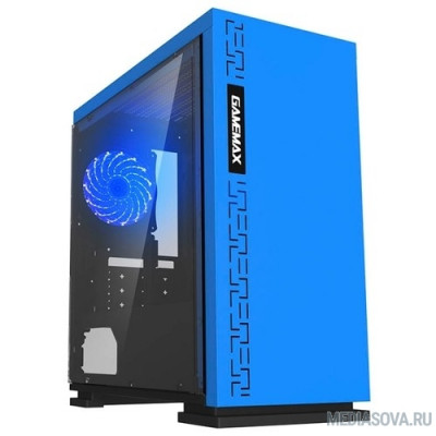  GameMax [H605BL EXPEDITION BL] H605, Синий, 1*USB3.0; 2*USB2.0, Window, (без БП)