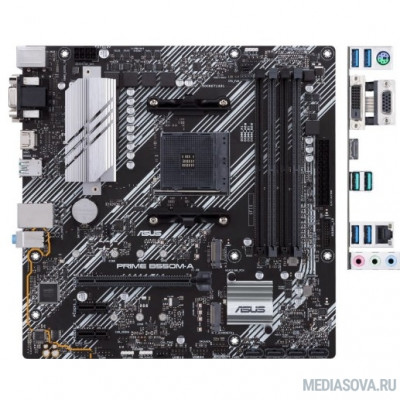Материнская плата Материнская плата Asus PRIME B550M-A Soc-AM4 AMD B550 4xDDR4 mATX AC`97 8ch(7.1) GbLAN RAID+VGA+DVI+HDMI
