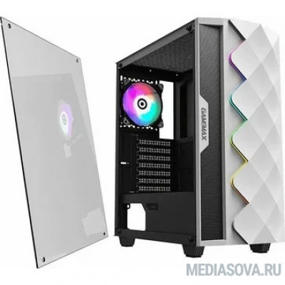  GameMax White Diamond MFG.A361 Корпус (ATX,Бел., USB3.0, Зак.стекло,1*120мм вент+контроллер, без БП)