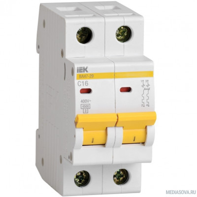  Iek MVA20-2-032-B Авт. выкл.ВА47-29 2Р 32А 4,5кА х-ка В ИЭК