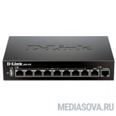 D-Link DSR-250/C1A Межсетевой экран 1x10/100/1000Mbps WAN, 8x10/100/1000Mbps LAN, 1xUSB 