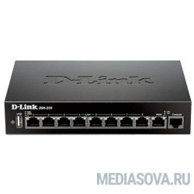  D-Link DSR-250/C1A Межсетевой экран 1x10/100/1000Mbps WAN, 8x10/100/1000Mbps LAN, 1xUSB 