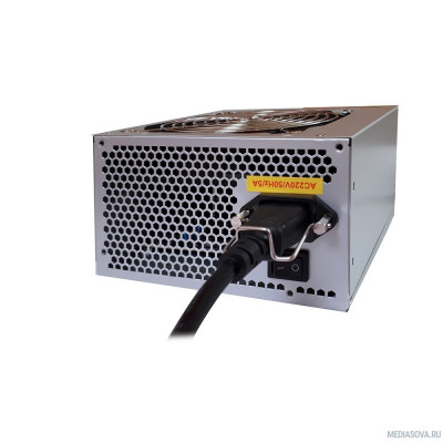 Блок питания Exegate EX244555RUS-S Блок питания UN500, ATX, SC,12cm fan, 24p+4p, 6/8p PCI-E, 3*SATA, 2*IDE, FDD + кабель 220V с защитой от выдергивания