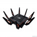  ASUS GT-AX11000 Tri-band WiFi 6(802.11ax) Gaming Router –World's first 10 Gigabit Wi-Fi router with a quad-core processor, 2.5G gaming port, DFS band, wtfast, Adaptive QoS, AiMesh for mesh wifi system