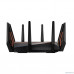  ASUS GT-AX11000 Tri-band WiFi 6(802.11ax) Gaming Router –World's first 10 Gigabit Wi-Fi router with a quad-core processor, 2.5G gaming port, DFS band, wtfast, Adaptive QoS, AiMesh for mesh wifi system