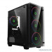  GameMax [H609 Mini Stratos] без БП (Черный, Midi Tower, ATX, зак. стекло, 3*Rainbow вент)