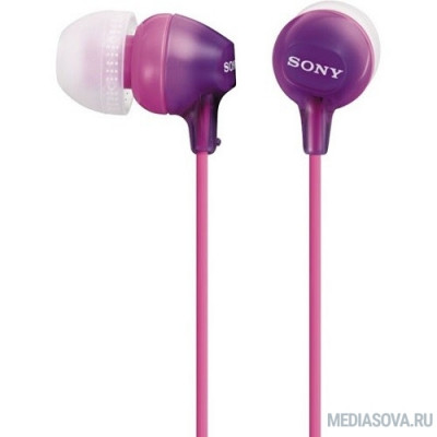  Наушники вкладыши Sony MDR-EX15LP 1.2м фиолетовый проводные (в ушной раковине)