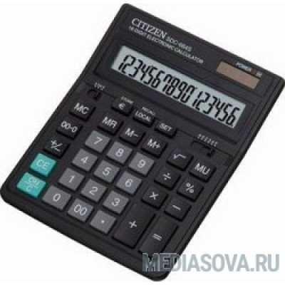  Citizen SDC-664S черный, Калькулятор настольный, 16 разрядный с двойным питанием
