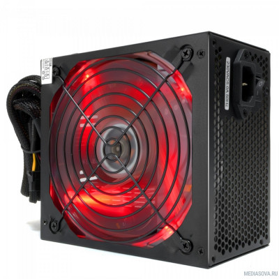 Блок питания CROWN Блок питания CM-PS650W PLUS RTL (ATX 650W, EMI/CE, 20+4in 400mm, 140mm red LED FAN, SATA*4, IDE*4, FDD*1, 4+4pin, 6pin PCI-E*1, кабель питания 1.2м, картонная упаковка)