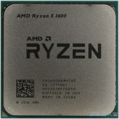  Процессор CPU AMD Ryzen 5 1600 BOX 3.2/3.6GHz Boost, 19MB, 65W, AM4 [YD1600BBAFBOX]