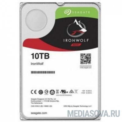 Жесткий диск 10TB Seagate Ironwolf (ST10000VN0008) SATA 6.0Gb/s, 7200 rpm, 256mb buffer, 3.5