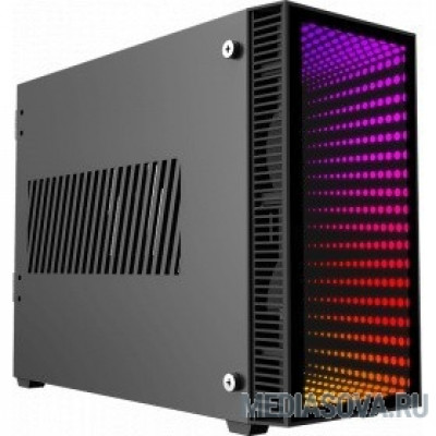  GameMax [Abyss ITX] без БП (Черн., Mini-ITX, зак.стекло,USB3.0, 2*120мм вент+пульт)
