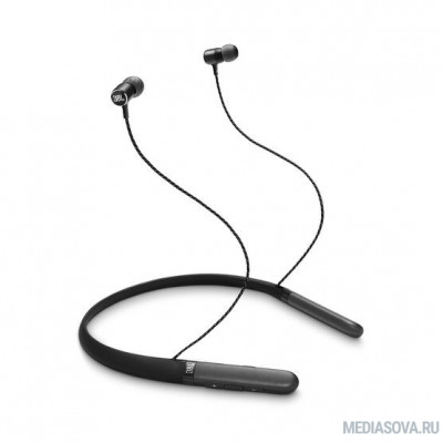  Гарнитура вкладыши JBL Live 200 BT 1.2м черный беспроводные bluetooth (шейный обод)