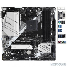 Материнская плата Asrock B550M PRO4 Soc-AM4 AMD B550 2xDDR4 mATX AC`97 8ch(7.1) GbLAN RAID+VGA+HDMI+DP