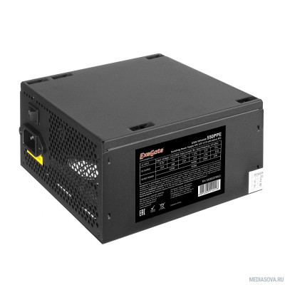 Блок питания Exegate EX282072RUS-S Блок питания 550W ExeGate 550PPE, ATX, SC, black, APFC, 12cm, 24p+(4+4)p PCI-E, 3*IDE, 5*SATA, FDD с защитой от выдергивания