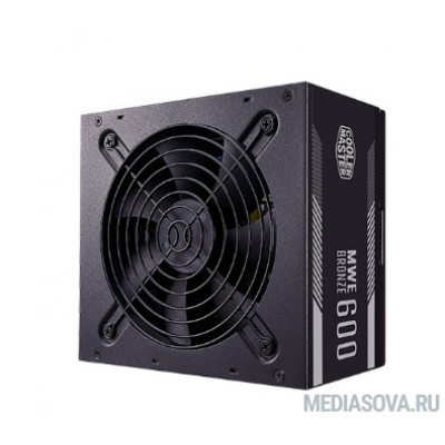 Блок питания Cooler Master  MWE Bronze 600W (MPE-6001-ACAAB-EU) ATX, 120mm, 6xSATA, 2xPCI-E(6+2), APFC, 80+ Bronze