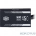 Блок питания Power Supply Cooler Master MWE Bronze, 450W, ATX, 120mm, 6xSATA, 2xPCI-E(6+2), APFC, 80+ Bronze [MPE-4501-ACAAB-EU]
