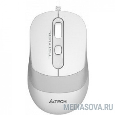  A-4Tech Мышь FStyler FM10  WHITE белый/серый оптическая (1000dpi) USB [1147676]