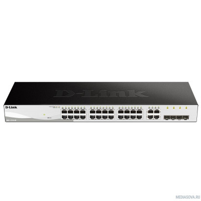  D-Link DGS-1210-28/FL1A Управляемый коммутатор 2 уровня с 24 портами 10/100/1000Base-T и 4 комбо-портами 100/1000Base-T/SFP