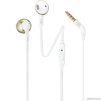  Наушники JBL Гарнитура T205 , 16 Om , 98 dB , шампань