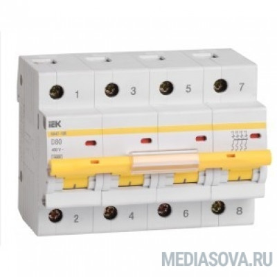  Iek MVA40-4-100-D Авт. выкл.ВА47-100 4Р 100А 10кА х-ка D ИЭК