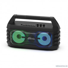 RITMIX SP-610B black AUX, USB, microSD (MP3, WAV, WMA, APE), RGB-подсветка, эквалайзер, дисплей: LED, возможность, микрофонный вход Jack 6,3 мм, 2000 мАч, microUSB DC 5В 1A, 38*23*16 см, пластик, чер