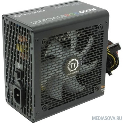 Блок питания Блок питания Thermaltake Litepower RGB 450W <450W, (20+4+4+4) pin, 2x(6+2) pin, 4xSATA, 4xMolex, FDD, 12 см, кабель пита