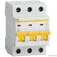 Iek MVA20-3-016-B Авт. выкл.ВА47-29 3Р 16А 4,5кА х-ка В ИЭК