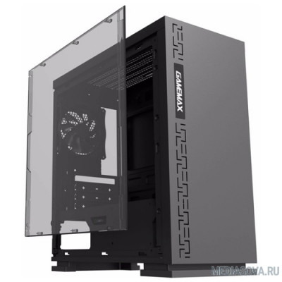  GameMax [H605BLK EXPEDITION BLK] без БП (Midi Tower, ATX, Black) (со стеклом)