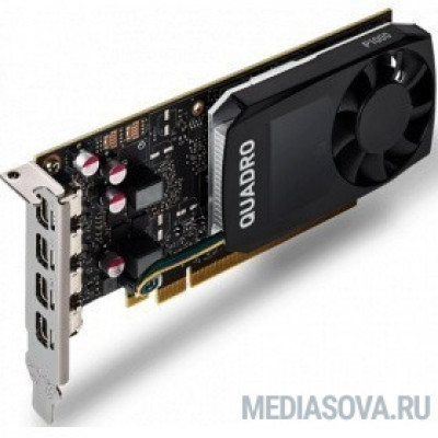 Видеокарта VCQP1000DVIV2BLK-1 QUADRO,P1000V2,4GB,PCIEX16GEN3, ОЕМ 10