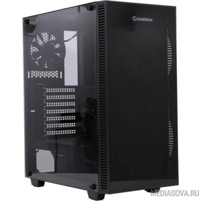  GameMax Корпус Draco XD MFG. A363-TA (ATX,Зак.стекл, USB 3.0, 4*120мм вент.+ ARGB контроллер,без БП)
