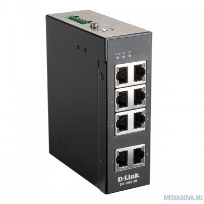  D-Link DIS-100E-8W/A1A Промышленный неуправляемый коммутатор с 8 портами 10/100Base-TX, функцией энергосбережения и поддержкой QoS