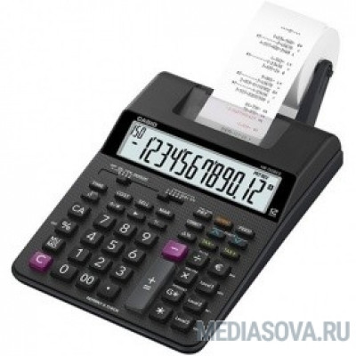  Калькулятор с печатью Casio HR-150RCE-WA-EC черный 12-разр.