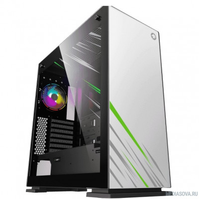  GameMax Корпус Vega pro White без БП (Full ATX, Белый, Зак.стекло, USB 3.0, 3*120mm вент.)