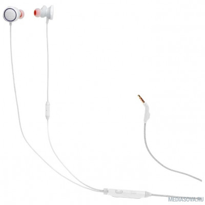  Наушники с микрофоном JBL Quantum 50 белый 1м вкладыши в ушной раковине (JBLQUANTUM50WHT)