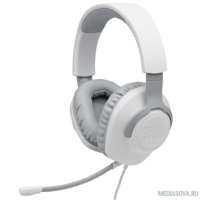  Наушники с микрофоном JBL Quantum 100 белый 1.2м мониторные оголовье (JBLQUANTUM100WHT)