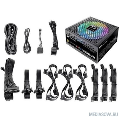 Блок питания Блок питания Thermaltake ATX 850W Toughpower iRGB Plus 80+ gold (24+4+4pin) APFC 140mm fan color LED 12xSATA Cab Manag RTL