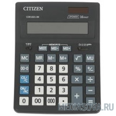  Калькулятор настольный Citizen CDB1601BK черный 16-разр. [1399928]