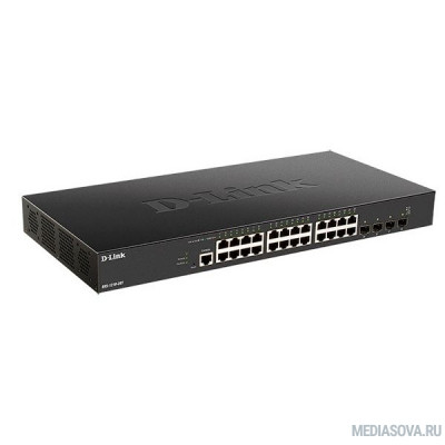  D-Link DXS-1210-28T/A1A Настраиваемый коммутатор с 24 портами 10GBase-T и 4 портами 25GBase-X SFP28