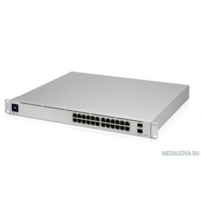  UBIQUITI USW-Pro-24-POE UniFi Switch Pro 24 PoE PoE-коммутатор в стойку, 24х 1G RJ45, 2х 10G SFP+, раздача 400 Вт