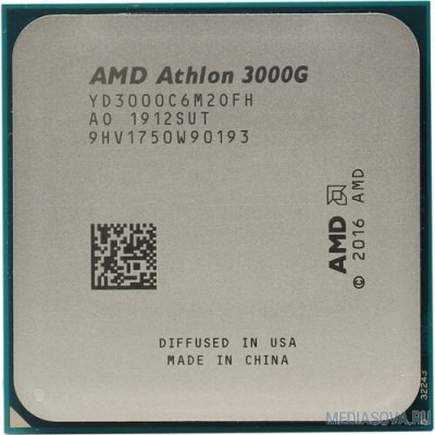  Процессор CPU AMD Athlon 3000G (YD3000C6M2OFB) 3.5GHz/100MHz/Radeon Vega 3 OEM
