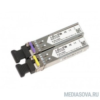  MikroTik S-4554LC80D Пара модулей S-45LC80D (1.25G SM 80km TX 1490nm/ RX 1550nm, Single LC connector)+S-54LC80D (1.25G SM 80km TX 1550nm / RX 1490nm,Single LC connector)