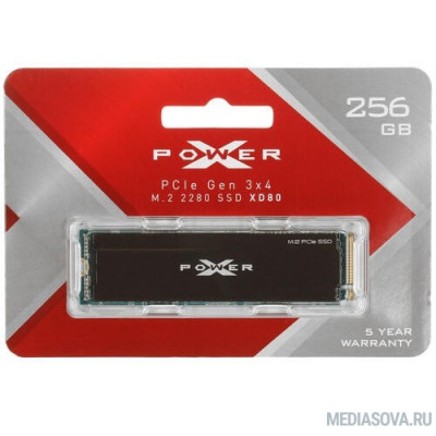  Silicon Power SSD 256Gb XD80 SP256GBP34XD8005, M.2 2280, PCI-E x4, NVMe