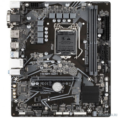 Материнская плата Gigabyte H510M S2H RTL Socket 1200, Intel®H510, 2xDDR4-3200, D-SUB+DVI-D+HDMI+DP, 1xPCI-Ex16, 2xPCI-Ex1, 4xSATA3, 1xM.2, 8 Ch Audio, GLan, (4+4)xUSB2.0, (2+2)xUSB3.2, 2xPS/2, mATX