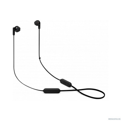  Гарнитура вкладыши JBL T215BT черный беспроводные bluetooth шейный обод (JBLT215BTBLK)