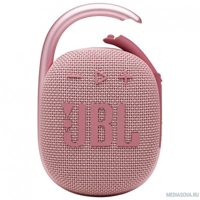  Колонка порт. JBL Clip 4 розовый 5W 1.0 BT 15м 500mAh (JBLCLIP4PINK)