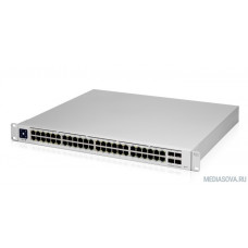 UBIQUITI USW-Pro-48-POE UniFi Switch Pro 48 PoE PoE-коммутатор в стойку, 48х 1G RJ45, 4х 10G SFP+, раздача 600 Вт