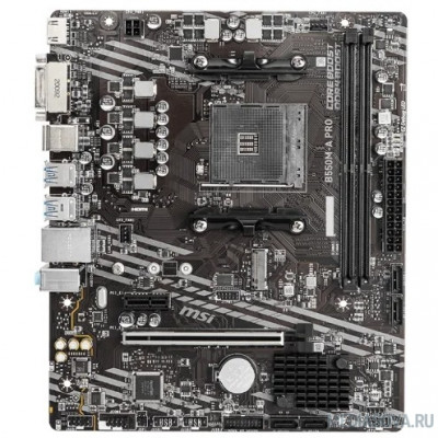 Материнская плата Материнская плата MSI B550M-A PRO Soc-AM4 AMD B550 2xDDR4 mATX AC`97 8ch(7.1) GbLAN RAID+DVI+HDMI